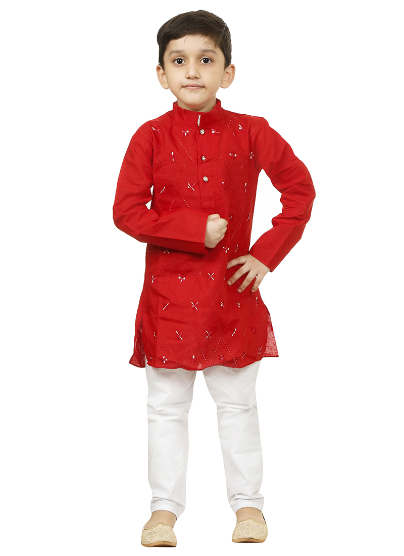 Rich Blended Cotton Kids Boys Kurta Pyjama