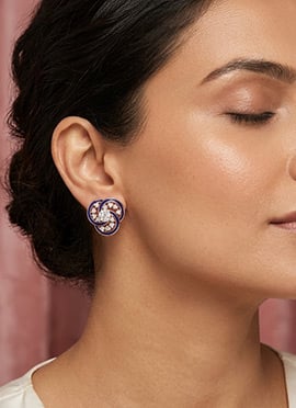 Rose Gold Jewelry 925 Sterling Silver Moissanite Stone Stud Earrings