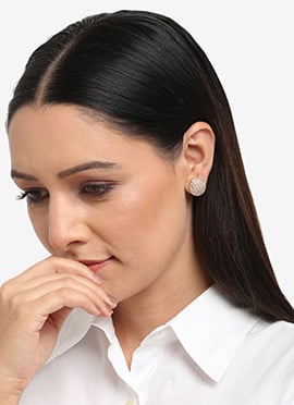 Rose Gold Stone Studs