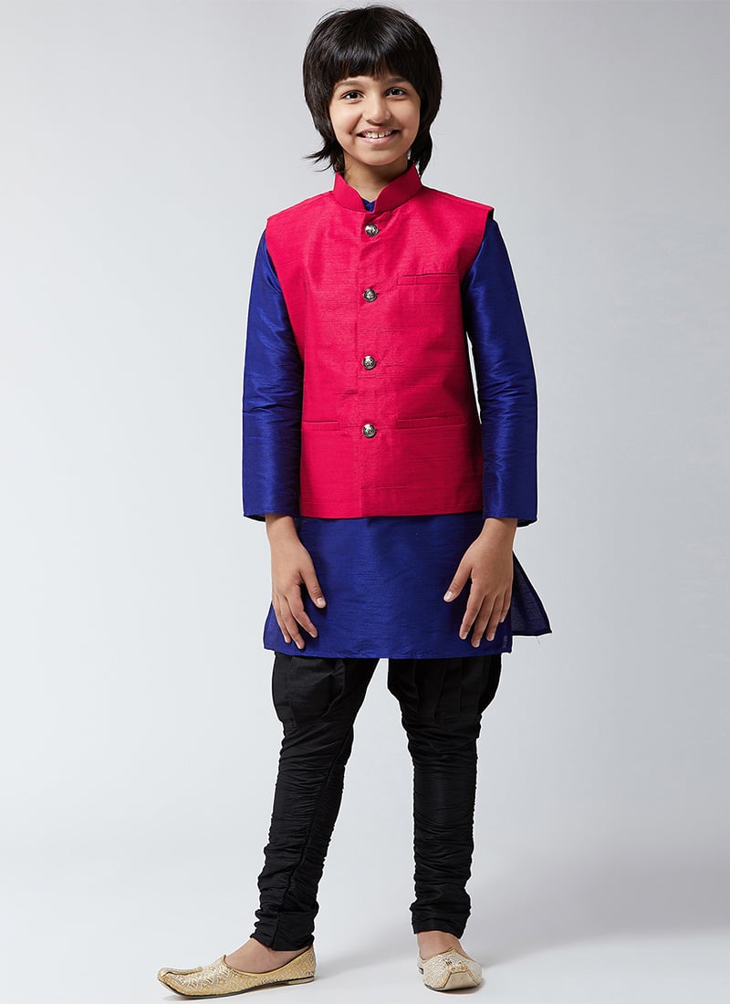 Royal Blue Art Silk Kurta Pyjama