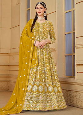 Royal Elegance Embroidered Sequined Anarkali Suit