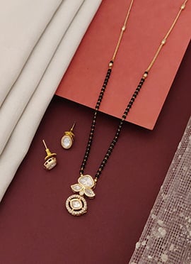 Royal Gold Beads Stones Kundan Mangalsutra