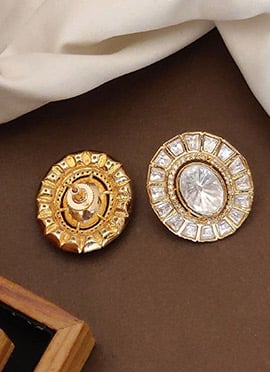 Royal Gold Kundan Stones Studs