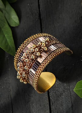 Royal Golden Mirror Oxidised Bracelet