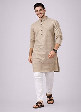 Royal Grey Jacquard Silk Jacquard Kurta Pyjama