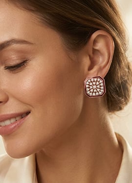 Royal Rose Gold 925 Sterling Silver Moissanite Accent Stud Earrings
