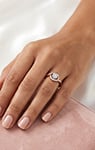 Royal Rose Gold 925 Sterling Silver Moissanite Ring