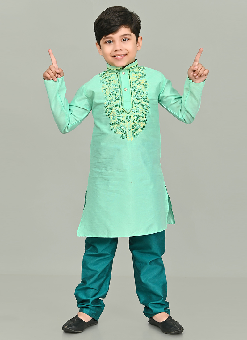 Royal Silk Dupion Kids Boys Kurta Pyjama