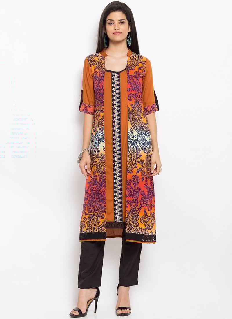 Rust Cotton Kurti