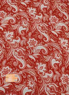 Rust Digital Print Pure Crepe Fabric