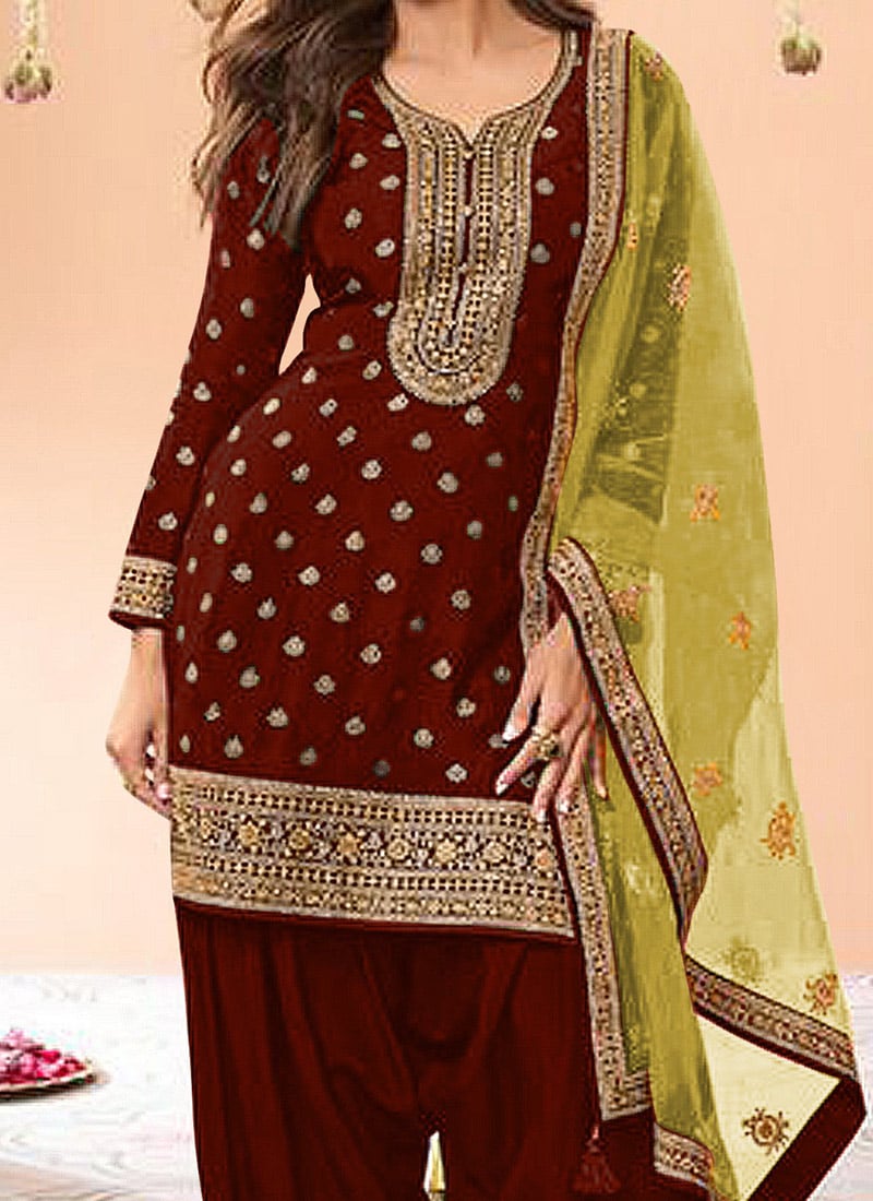 Marvelous Black Sequins & Thread Work Festive Salwar Suit