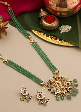 Signature Multicolored Kundan Moti Beads Necklace