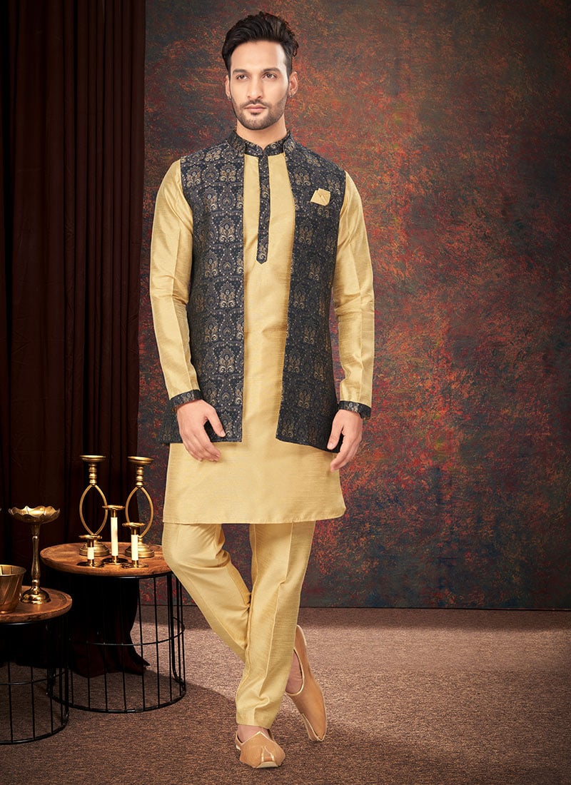Silk Dupion Bandi Set Party Wear