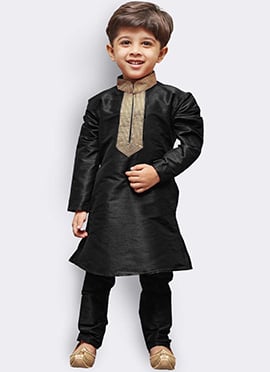 Silk Dupion Kids Boys Kurta Pyjama
