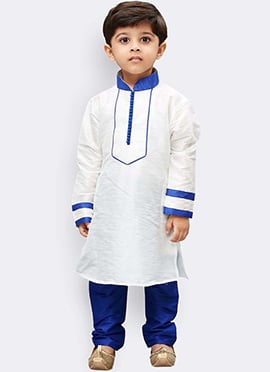 Silk Dupion Kids Boys Kurta Pyjama