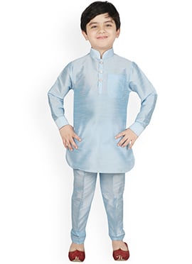 Silk Dupion Kids Boys Kurta Pyjama