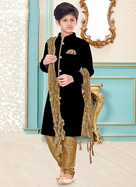 Silk Dupion Kids Boys Kurta Pyjama