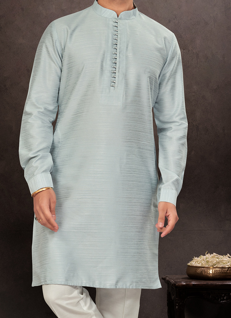 All Over Floral Design Embroidery Work Jacquard Kurta Jacket Set – De Royal Mens Ethnic