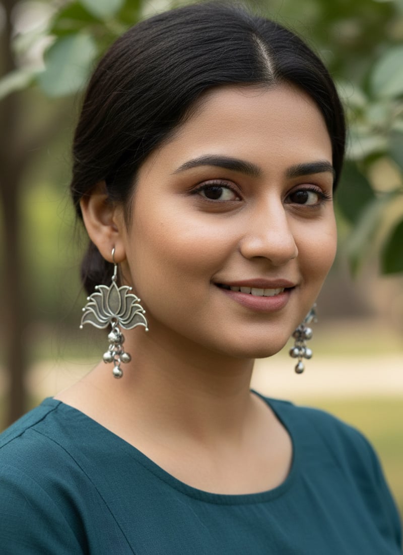 Silver  Radiant Drop Earrings After Six Wear