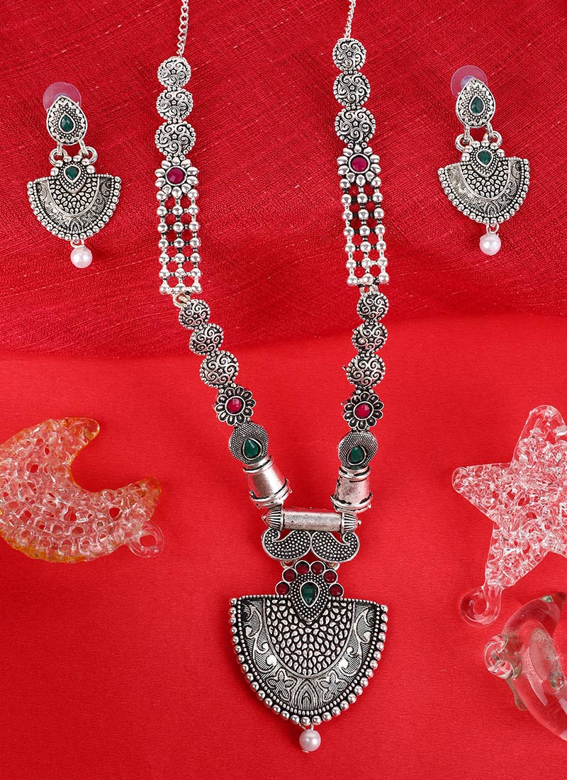 Silver Alloy Necklace Set After Six Wear