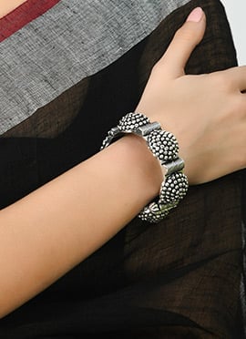 Silver Alloy Oxidised Bangles