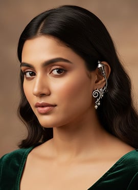 Silver Beads Drop Timeless Earrings