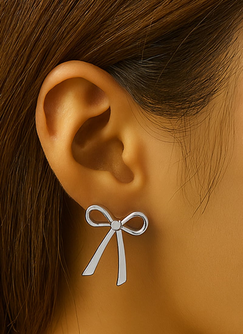 Silver Beautiful Studs After Six Wear