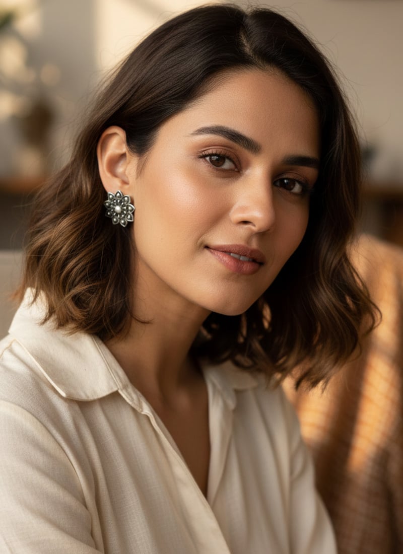 Silver Drop Stunning Earrings After Six Wear