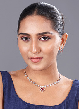 Silver Kundan And Stone Work Necklace