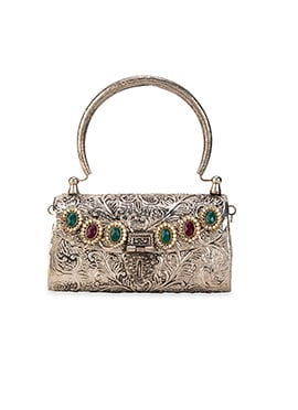 Silver Metallic Hand Bag