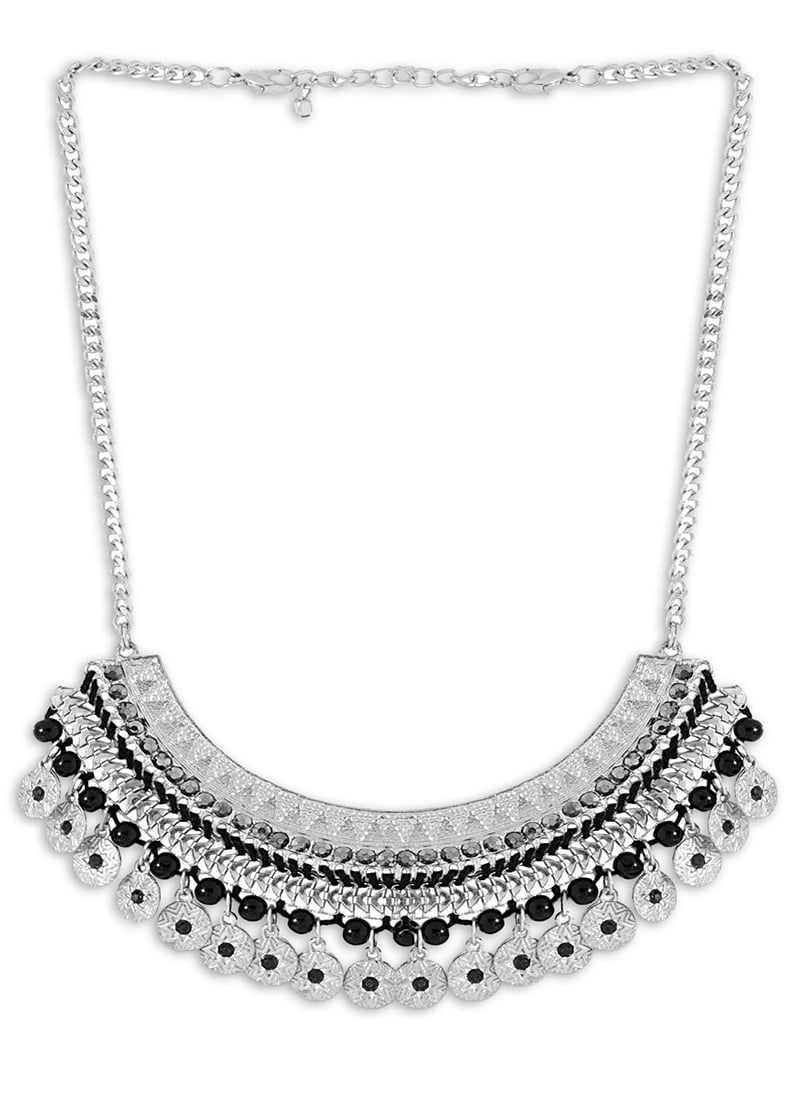 Silver N Black Necklace
