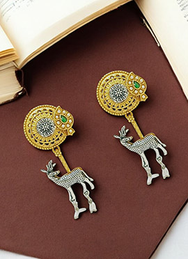 Silver Oxidised Danglers