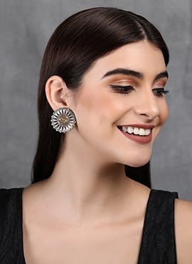 Silver Oxidised Studs