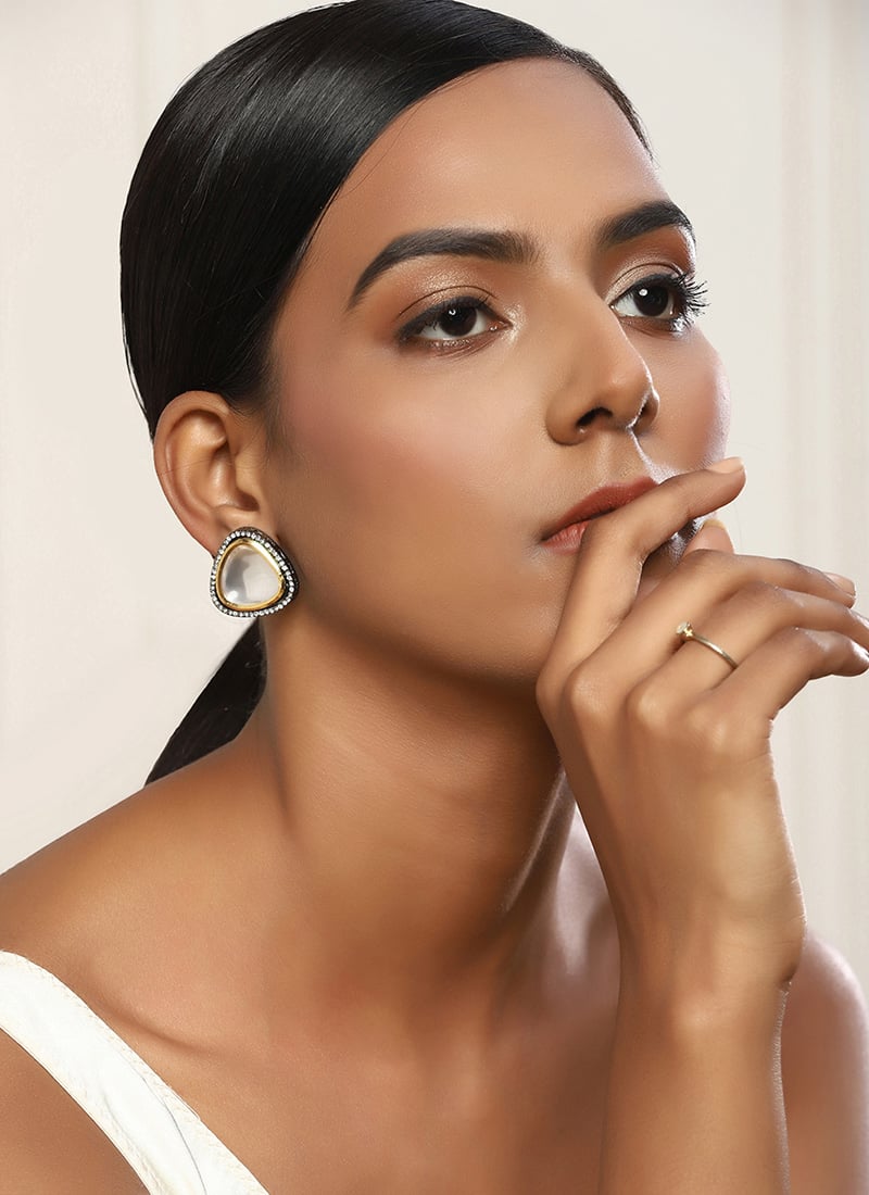 Silver Stone Studs