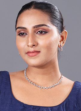 Silver Stone Work Necklace