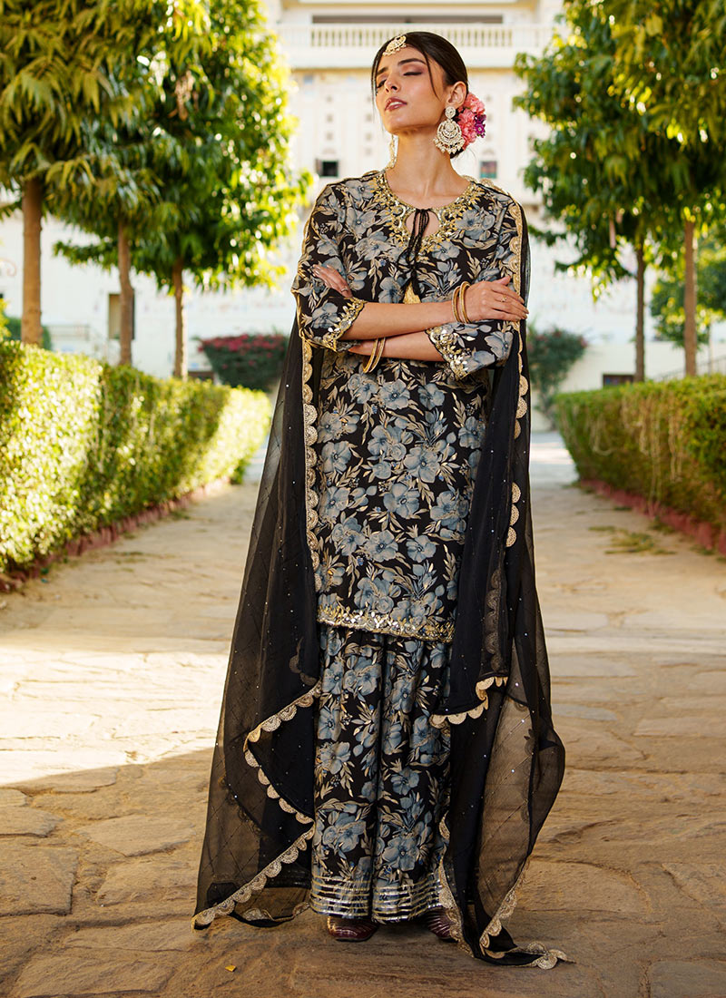 Traditional Function Wear Readymade Suit Collection Navy Blue Pure Cotton Pant Straight main image 1