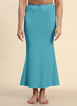 Sky Blue Polyester Shapewear