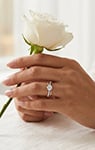 Sophisticated Rose Gold 925 Sterling Silver Moissanite Ring