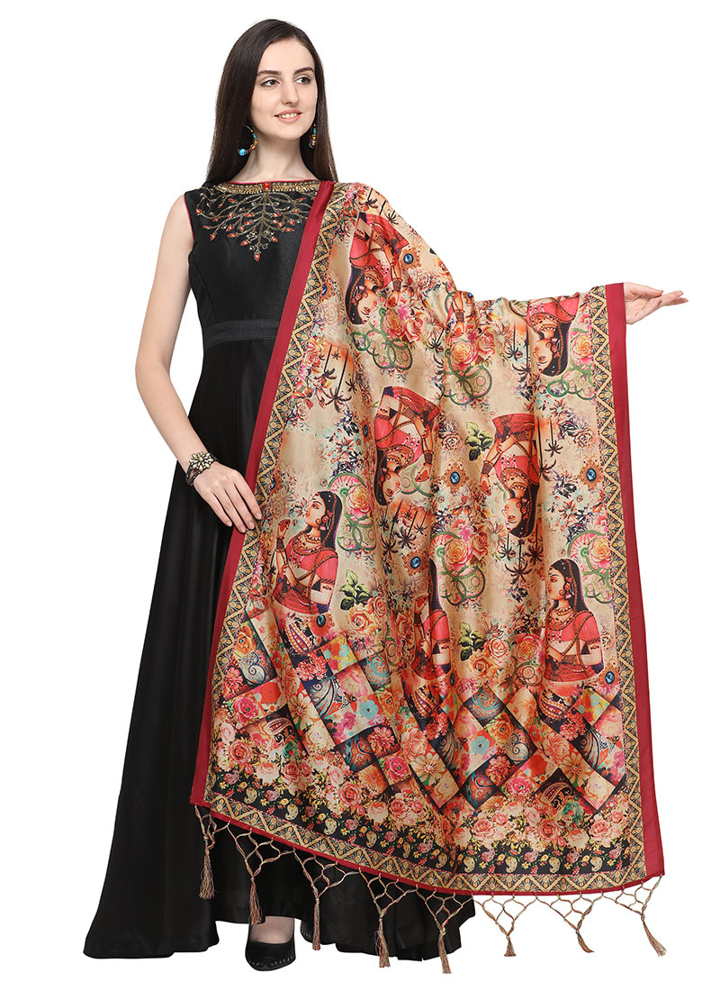 Splendid Splendor Silk Blend Printed Dupatta Spectacle After Six Wear