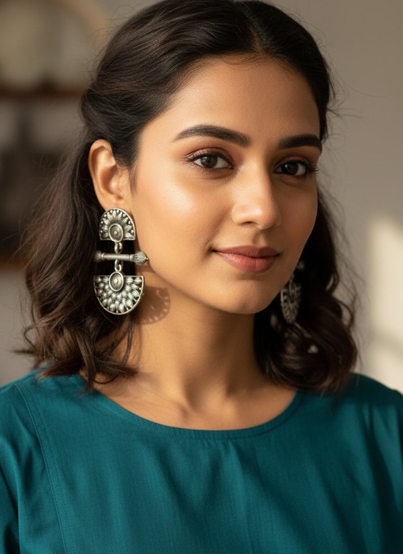 Statement Silver Oxidised Drop After Six Wear