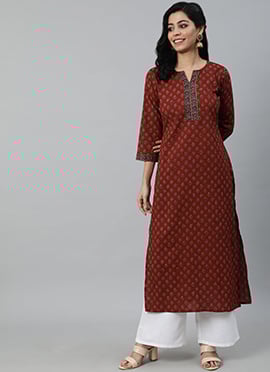 Stunningly Printed Cotton Kurti