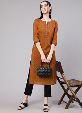 Stunningly Printed Cotton Kurti