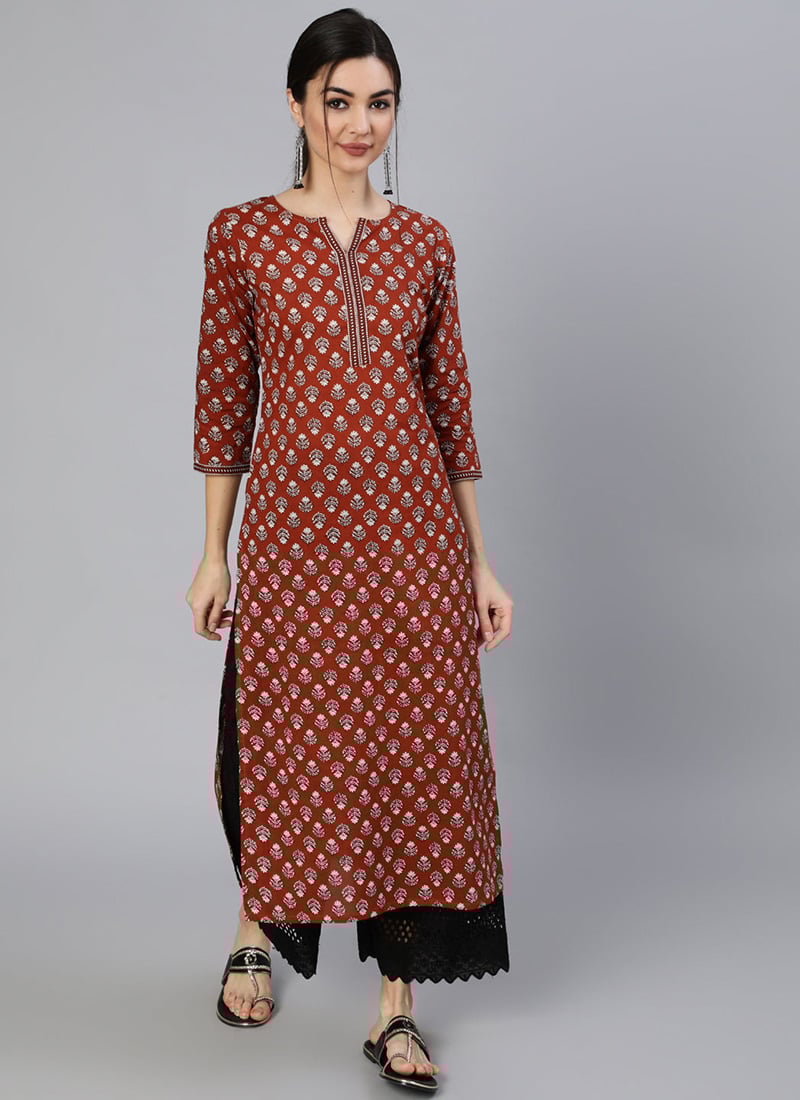 Stunningly Printed Cotton Kurti