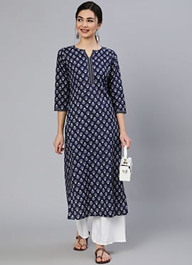 Stunningly Printed Cotton Kurti