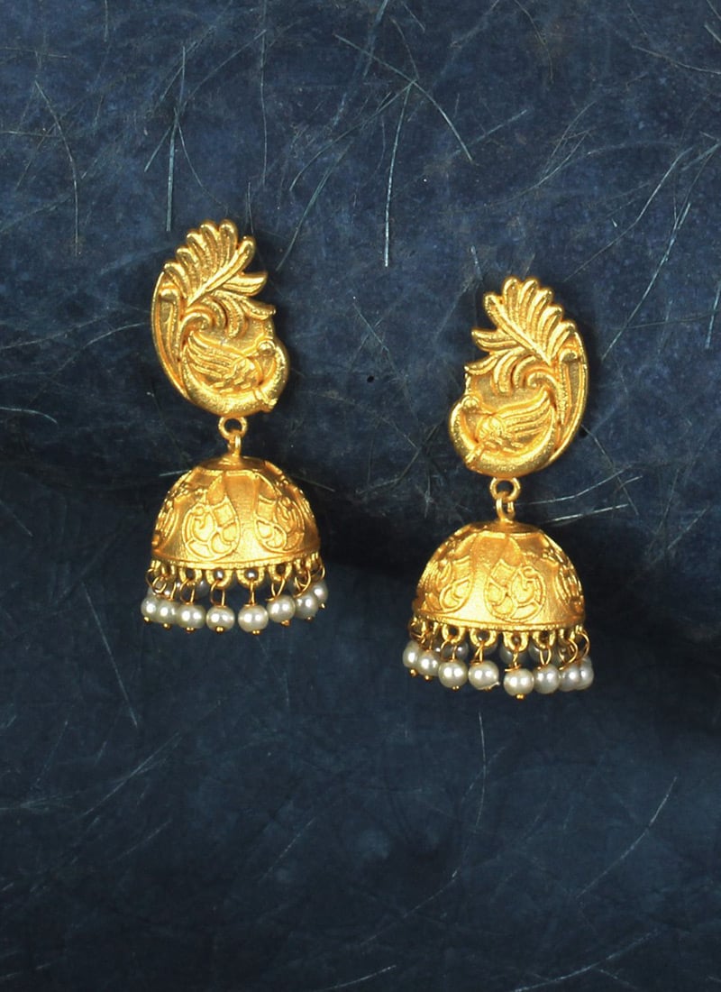 Stylish Gold Plated Alloy Jhumka Party Wear