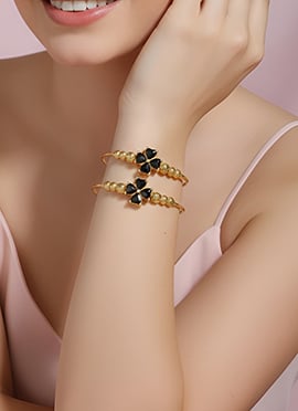 Stylish Golden Stone Anti Tarnish Bangle