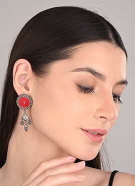 Stylish Red Hand Painted Drops