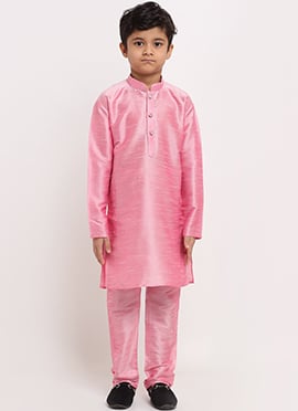 Stylish Silk Dupion Kids Boys Kurta Pyjama