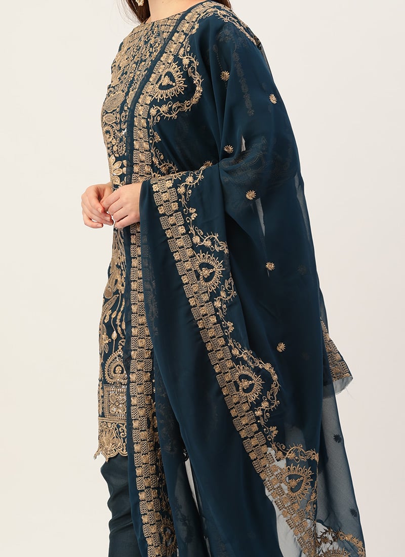 Buy Salwar Kameez Straight Pant Suit For Wedding & Bridal