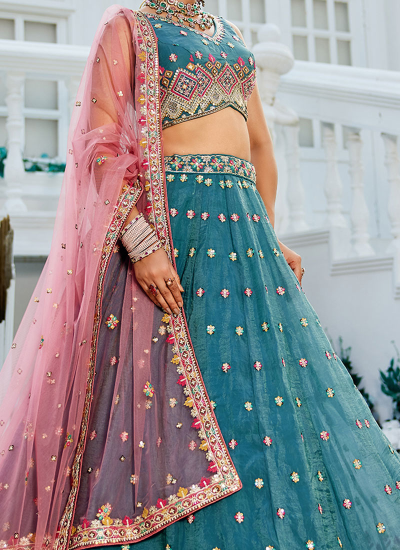 GOLD AND WHITE TISSUE EMBROIDERED SAREE